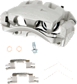 4-Wheel Set Front and Rear Brake Kit With Calipers, Plain Surface 6 Lugs Front-295.91 mm/Rear-286 mm Ceramic, Includes (4) Brake Caliper, (2) Brake Pad Set and (4) Brake Disc