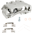 4-Wheel Set Front and Rear Brake Kit With Calipers, Front-Plain Surface/Rear-Cross-drilled and Slotted 6 Lugs Front-295.91 mm/Rear-286 mm Ceramic, Includes (4) Caliper, (4) Disc and (2) Pad Set