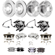 2-Wheel Set Front and Rear Brake Kit With Calipers, 6 Lugs,, 4WD, 4.0L, 6Cyl, Includes (4) Brake Caliper, (2) Brake Pad Set, (4) Brake Disc and (2) Brake Kit With Calipers