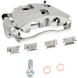 2-Wheel Set Rear Brake Kit With Calipers, Cross-drilled and Slotted 8 Lugs 358 mm Semi-metallic, Includes (2) Brake Caliper, (2) Brake Disc and (1) Brake Pad Set
