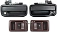 2001 Toyota Tacoma Pre Runner - 4-Piece Kit Front, Driver and Passenger Side Textured Black Exterior Door Handle, With Key Hole, Extended Cab Pickup,  Includes (2) Exterior Door Handle and (2) Interior Door Handle