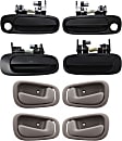2002 Toyota Corolla - 8-Piece Kit Front and Rear, Driver and Passenger Side Textured Black Exterior Door Handle