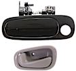 2-Piece Kit Front, Driver Side, Inner and Outer Exterior Door Handle Kit, Smooth Black, With Key Hole, Includes (1) Exterior Door Handle and (1) Interior Door Handle