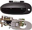 2-Piece Kit Front, Driver Side Interior Door Handle Kit, Beige, With door lock button, Includes (1) Exterior Door Handle and (1) Interior Door Handle