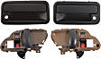 1997 Chevrolet C1500 Suburban - 4-Piece Kit Front, Driver and Passenger Side Textured Black Exterior Door Handle, With Key Hole, Sport Utility,  Includes (2) Exterior Door Handle and (2) Interior Door Handle