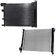 2-Piece Kit Radiator, with A/C Condenser, 4 Cyl 1.8L Eng., Plastic Tank, Automatic CVT Transmission