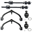 6-Piece Kit Front Suspension Kit, Includes (2) Control Arm, (2) Ball Joint and (2) Sway Bar Link