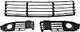 3-Piece Kit Front, Center Bumper Grille, Primed, Includes (1) Bumper Grille and (2) Fog Light Trim