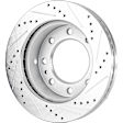2007 GMC Sierra 2500 HD - 2-Wheel Set Front Brake Disc and Pad Kit, Cross-drilled and Slotted, 8 Lugs, 325 mm, Ceramic, 6.0L 8Cyl, Includes (1) Brake Pad Set and (2) Brake Disc
