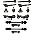 14-Piece Kit Suspension Kit, Includes (4) Ball Joint, (1) Idler Arm, (1) Pitman Arm, (2) Sway Bar Link, (2) Tie Rod Adjusting Sleeve and (4) Tie Rod End