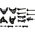 15-Piece Kit Front Suspension Kit, Includes (4) Control Arm, (1) Idler Arm, (1) Idler Arm Bracket, (1) Pitman Arm, (2) Sway Bar Link, (2) Tie Rod Adjusting Sleeve and (4) Tie Rod End