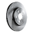 2-Wheel Set Front Brake Disc and Pad Kit, Plain Surface 5 Lugs 344.93 mm Semi-metallic Pro-Line Series, Includes (1) Brake Pad Set and (2) Brake Disc