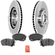 2016-2020 Kia Optima - 2-Wheel Set Front Brake Disc and Pad Kit, Plain Surface, 5 Lugs, Ceramic, 320mm Front Disc, Pro-Line Series