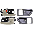 1997-2001 Lexus ES300 - 4-Piece Kit Front or Rear, Driver and Passenger Side Interior Door Handle, Beige, With door lock button, Japan Or USA Built Vehicle, Includes (2) Door Handle Trim and (2) Interior Door Handle
