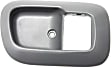4-Piece Kit Front, Driver and Passenger Side Interior Door Handle, Gray, With door lock button, Mini Passenger Van, Includes (2) Door Handle Trim and (2) Interior Door Handle