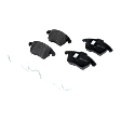 4-Wheel Set Front and Rear Brake Disc and Pad Kit, Plain Surface 5 Lugs Front-311.91 mm/Rear-272.03 mm Organic Pro-Line Series, Includes (4) Disc and (2) Pad Set