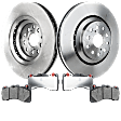 2012-2017 Lexus LS460 - 2-Wheel Set Front Brake Disc and Pad Kit, Plain Surface 5 Lugs Front, Driver Side-357.12 mm/Front, Passenger Side-357.89 mm Ceramic AWD Pro-Line Series, Includes (2) Brake Disc and (1) Brake Pad Set