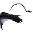 2-Piece Kit Front, Passenger Side Fender, Japan Built Vehicle, Includes (1) Fender and (1) Fender Liner