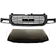 2003 GMC Yukon XL 1500 - 2-Piece Kit Factory Style Hood, Canada or USA Built Vehicle, Steel, Primed,  Includes (1) Grille Assembly and (1) Hood
