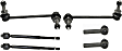 6-Piece Kit Front, Driver and Passenger Side Suspension Kit, Includes (2) Sway Bar Link and (4) Tie Rod End