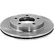 2003 Ford F-150 - 2-Wheel Set Front Brake Disc and Pad Kit, Plain Surface 5 Lugs 308 mm Semi-metallic 4WD Pro-Line Series, Includes (1) Brake Pad Set and (2) Brake Disc