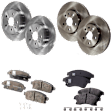 2014 Chevrolet Cruze - 4-Wheel Set Front and Rear Brake Disc and Pad Kit, Plain Surface, 5 Lugs, Front-276 mm/Rear-267.97 mm, Front-Organic/Rear-Ceramic, GAS, For Models With 268mm Rear Disc, 276mm Front Disc, 1.4L 4Cyl, Pro-Line Series Includes (4) Disc and