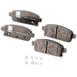 2014 Chevrolet Cruze - 4-Wheel Set Front and Rear Brake Disc and Pad Kit, Plain Surface, 5 Lugs, Front-276 mm/Rear-267.97 mm, Front-Organic/Rear-Ceramic, GAS, For Models With 268mm Rear Disc, 276mm Front Disc, 1.4L 4Cyl, Pro-Line Series Includes (4) Disc and