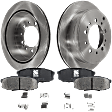 2018 Lexus LX570 - 4-Piece Kit Rear Brake Disc and Pad Kit, Plain Surface, 5 Lugs, 344.93 mm, Ceramic, 5.7L 8Cyl, Pro-Line Series  Includes (2) Brake Disc and (1) Brake Pad Set
