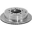 2018 Lexus LX570 - 4-Piece Kit Rear Brake Disc and Pad Kit, Plain Surface, 5 Lugs, 344.93 mm, Ceramic, 5.7L 8Cyl, Pro-Line Series  Includes (2) Brake Disc and (1) Brake Pad Set