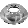 2018 Lexus LX570 - 4-Piece Kit Rear Brake Disc and Pad Kit, Plain Surface, 5 Lugs, 344.93 mm, Ceramic, 5.7L 8Cyl, Pro-Line Series  Includes (2) Brake Disc and (1) Brake Pad Set