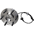 2-Wheel Set Front Wheel Hub, 6 Lugs, With Bearing, With Sensor, Includes (2) Brake Disc, (1) Brake Pad Set and (2) Wheel Hub
