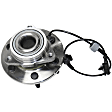 2-Wheel Set Front Wheel Hub, 6 Lugs, With Bearing, With Sensor, Includes (2) Brake Disc, (1) Brake Pad Set and (2) Wheel Hub
