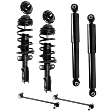 6-Piece Kit Front and Rear Suspension Kit, Includes (2) Loaded Strut, (2) Shock, and (2) Sway Bar Link