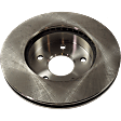 2-Wheel Set Front Brake Disc and Pad Kit, Plain Surface, 5 Lugs, Ceramic, Cast Iron, Pro-Line Series
