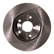 2-Wheel Set Front Brake Disc and Pad Kit, Plain Surface, 5 Lugs, Ceramic, Cast Iron, Pro-Line Series