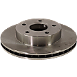 2-Wheel Set Front Brake Disc and Pad Kit, Plain Surface, 5 Lugs, Ceramic, Cast Iron, Pro-Line Series