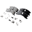 2-Wheel Set Front Brake Disc and Pad Kit, Plain Surface, 5 Lugs, Ceramic, Cast Iron, Pro-Line Series