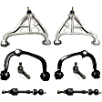 8-Piece Kit Front, Driver and Passenger Side, Upper and Lower Control Arm Kit, Includes (4) Control Arm, (2) Sway Bar Link and (2) Tie Rod End