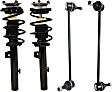 4-Piece Kit Front, Driver and Passenger Side Suspension Kit, Includes (2) Sway Bar Link and (2) Shock Absorber and Strut Assembly