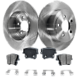 2010 Dodge Challenger - 4-Piece Kit Rear Brake Disc and Pad Kit, Plain Surface, 5 Lugs, 320.04 mm, Ceramic, 3.5L 6Cyl, Pro-Line Series  Includes (2) Brake Disc and (1) Brake Pad Set