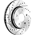 2017 Jeep Wrangler - 2-Wheel Set Front Brake Disc and Pad Kit, Cross-drilled and Slotted, 5 Lugs, 302 mm, Semi-metallic, 302mm Front Disc, Standard Brakes, For Braking System with 305mm Rear Disc Rotor, 3.6L 6Cyl, Includes (2) Disc and (1) Pad Set