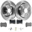2023 Dodge Durango - 2-Wheel Set Rear Brake Disc and Pad Kit, Plain Surface, 5 Lugs, 329.95 mm, Ceramic, 330mm Rear Disc, Brembo Brakes, 5.7L 8Cyl, Includes (1) Brake Pad Set and (2) Brake Disc