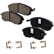 2012-2013 Nissan Altima - 2-Wheel Set Front Brake Disc and Pad Kit, Cross-drilled and Slotted 295.5 mm Ceramic Pro-Line Series, Includes (1) Brake Pad Set and (2) Brake Disc