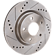2012-2013 Nissan Altima - 2-Wheel Set Front Brake Disc and Pad Kit, Cross-drilled and Slotted 295.5 mm Ceramic Pro-Line Series, Includes (1) Brake Pad Set and (2) Brake Disc