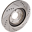 2012-2013 Nissan Altima - 2-Wheel Set Front Brake Disc and Pad Kit, Cross-drilled and Slotted 295.5 mm Ceramic Pro-Line Series, Includes (1) Brake Pad Set and (2) Brake Disc