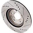 2012-2013 Nissan Altima - 2-Wheel Set Front Brake Disc and Pad Kit, Cross-drilled and Slotted 295.5 mm Ceramic Pro-Line Series, Includes (1) Brake Pad Set and (2) Brake Disc