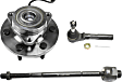 3-Piece Kit Front, Driver and Passenger Side Suspension Kit, Includes (1) Wheel Hub and (2) Tie Rod End