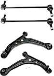 4-Piece Kit Front, Driver and Passenger Side, Lower Control Arm Kit, Includes (2) Control Arm and (2) Sway Bar Link