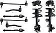 2013 Nissan Altima - 8-Piece Kit Front, Driver and Passenger Side Suspension Kit, 2-Door, Coupe,  Includes (2) Loaded Strut, (2) Sway Bar Link, and (4) Tie Rod End