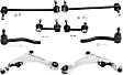 2014 Nissan Maxima - 8-Piece Kit Front, Driver and Passenger Side, Lower Control Arm Kit, Front Wheel Drive,  Includes (2) Control Arm, (4) Sway Bar Link, and (2) Tie Rod End